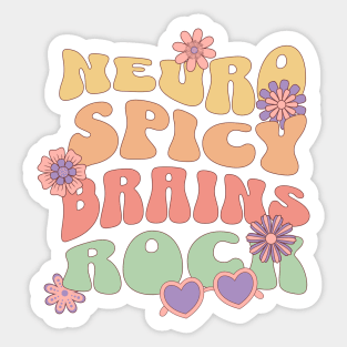 Neuro Spicy Brains Rock Sticker